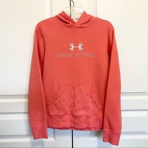 Under Armour Antler Hoodie Shirt Pullover Quilted Pocket Semi-Fitted Women’s S